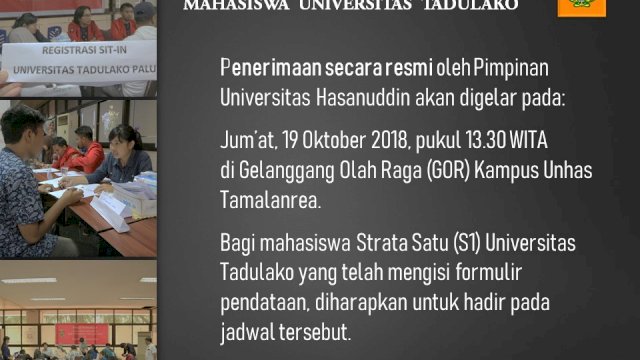 1500 Mahasiswa Tadulako, Segera Jalani Proses Perkuliahan di Unhas