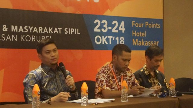 Bupati Gowa, Adnan Purichta Ichsan saat menjadi Narasumber di Anti Corruption Summit 2018, Rabu (25/10/2018).