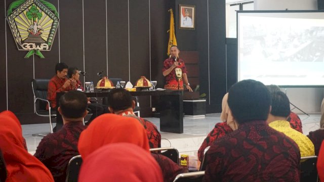 Sosialisasi Gowa Kabupaten Pendidikan Tahun 2018, di Baruga Tinggimae, Rumah Jabatan Bupati Gowa, Kamis (25/10/2018).