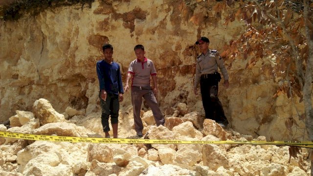 Lokasi pertambangan Galian C Dusun Labiacca, Desa Wollangi, Kecamatan Barebbo, Kabupaten Bone.