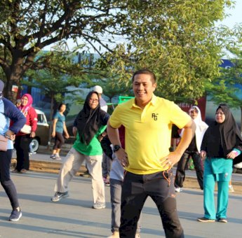 Peringati Hari Sumpah Pemuda, Deng Ical Ikut Senam Bersama AMPI Sulsel