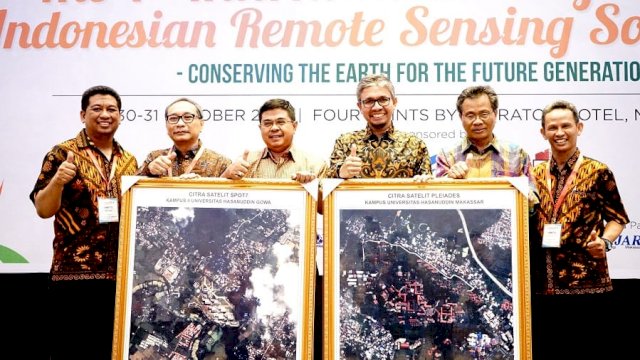 Conference of Indonesia Remote Sensing Society (ICOIRS) yang digelar Masyarakat Ahli Penginderaan Jauh Indonesia (MAPIN) Komisariat Sulawesi Selatan, Selasa (30/10/2018).