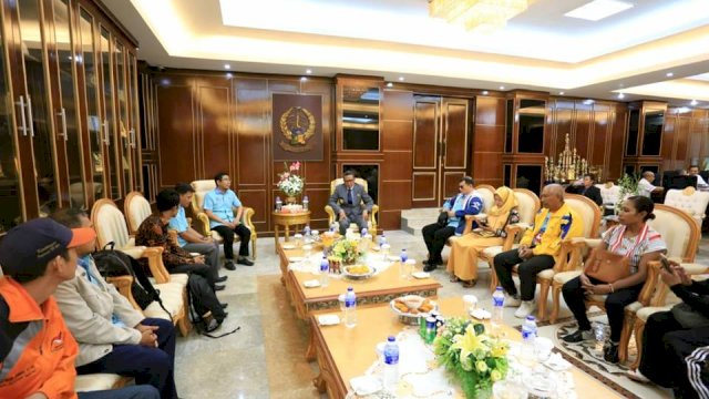 Pengurus NPC Laporkan Persiapan Pekan Paralympic 2018 pada Gubernur Sulsel