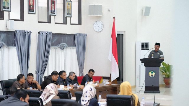 Rapat Paripurna Pandangan Umum Fraksi DPRD Kabupaten Gowa terhadap RAPBD Tahun Anggaran 2019, Rabu (21/11/2018).