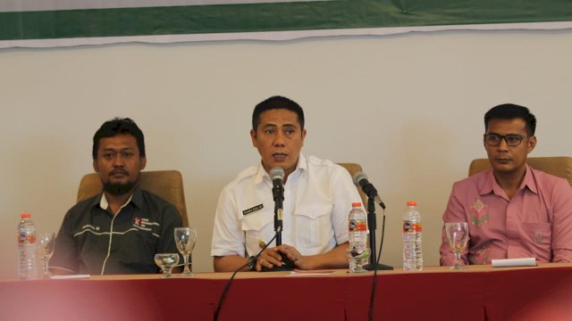 Wakil Wali Kota Makassar, Syamsu Rizal (Deng Ical) membuka sosialisasi penanggulangan AIDS lintas sektor di Hotel Maleo, Rabu (21/11/2019).