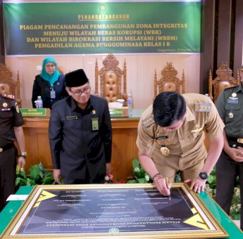 Bupati Gowa Hadiri Pencanangan Pembangunan Bebas Korupsi