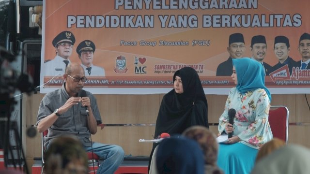 Focus Group Discussion DPRD Kota Makassar "Penyelenggaraan Pendidikan yang Berkualitas", di Kompleks Perumahan UMI, Jl. Prof Dr Abdurrahman Basalamah, Racing Center, Selasa (13/11/2018).