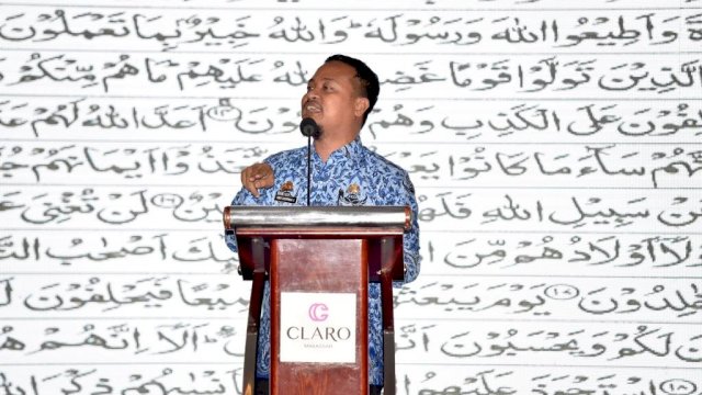 Wakil Gubernur Sulsel, Andi Sudirman Sulaiman saat membuka Rapat Koordinasi Pendidikan tingkat Provinsi Sulawesi Selatan, di Hotel Claro Makassar, Kamis (17/01/2019).