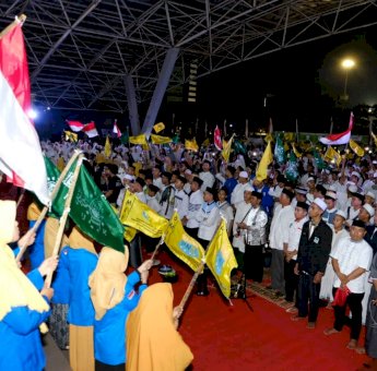 Istighosah Kebangsaan PMII Sulsel, Nurdin Abdullah : Semoga Pileg dan Pilpres Tahun Ini Berjalan Baik