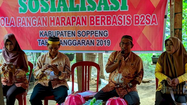 Dinas Perikanan dan Ketahanan Pangan Kabupaten Soppeng sosialisasikan PPH berbasis B2SA di kampung Talepu, Kecamatan Lilirilau, Kamis (14/02/2019).