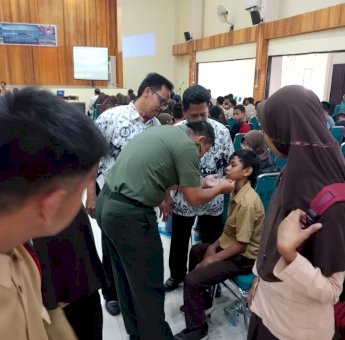 Letkol Fajar Catur Prasetyo Bekali Wawasan Kebangsaan Kepada Pelajar SMP Se-Kabupaten Soppeng