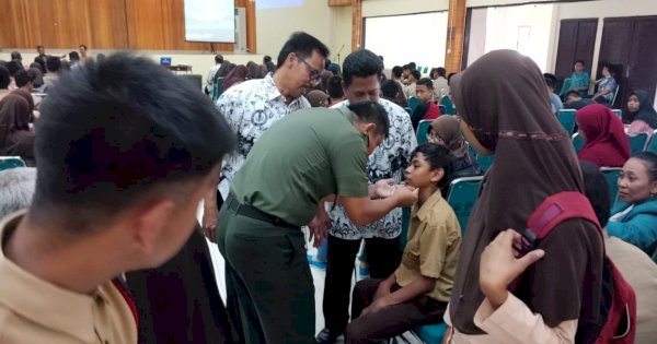 Letkol Fajar Catur Prasetyo Bekali Wawasan Kebangsaan Kepada Pelajar SMP Se-Kabupaten Soppeng