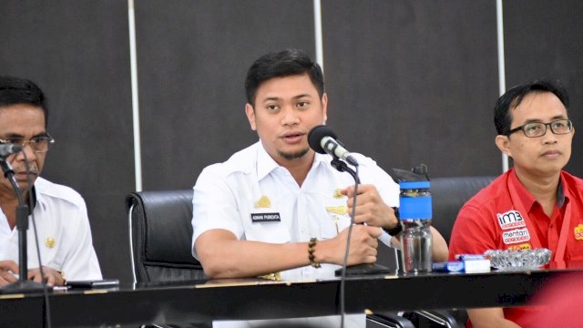 Sosialisasikan sistem informasi digital, di Baruga Tinggimae, Rujab Bupati Gowa, Rabu (20/02/2019).