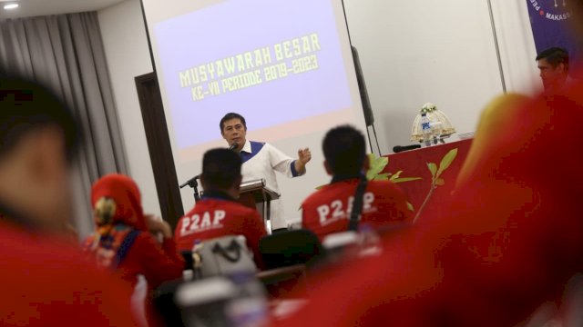 Wakil Wali Kota Makassar, Syamsu Rizal (Deng Ical) membuka Mubes ke VII P2AP Sulsel, Sabtu (23/02/2019).