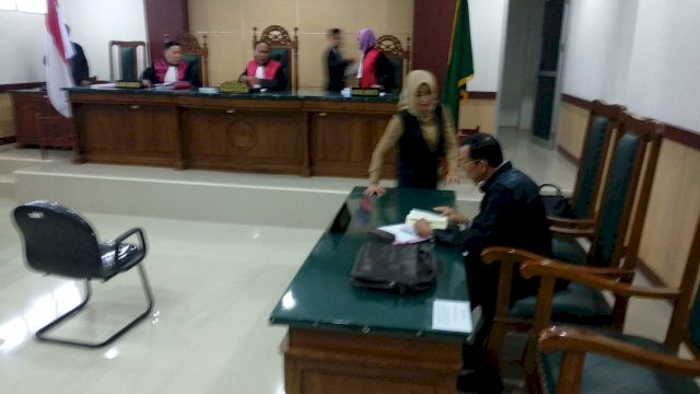 Sidang vonis Wakil Ketua DPRD Kabupaten Bone, Hj. Andi Syamsidar di Pengadilan Negeri Watampone, Selasa (26/02/2019).