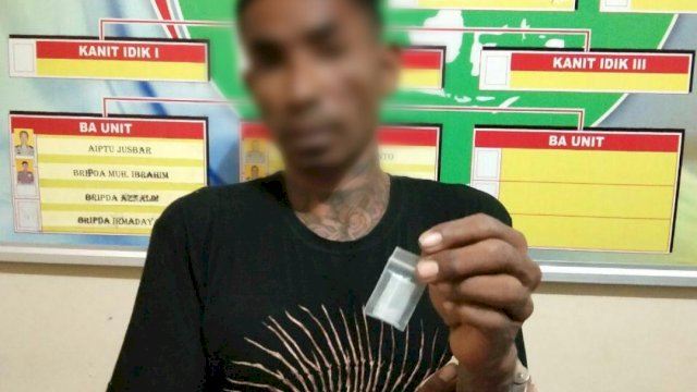 Marcel (40) terduga penyalahgunaan Narkotika.