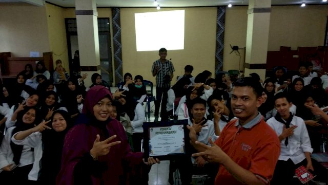 Program pengembangan dasar bagi Mahasiswa Baru yang digelar oleh Himikom UMI, di BPMPDK, Jalan AP. Pettarani, Kota Makassar, Minggu (07/04/2019).