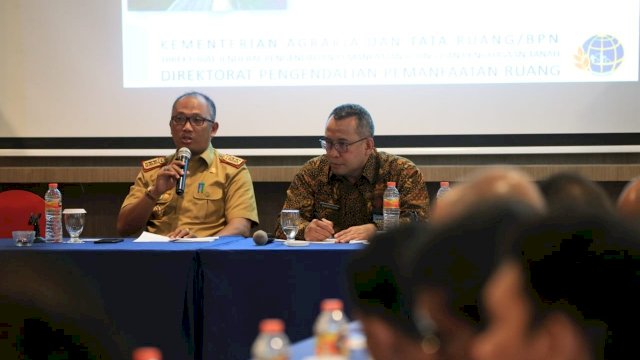 Pj Sekda Sulsel, Ashari F Radjamilo membuka acara "Kick Off dan Penyepakatan Delineasi Kawasan Sekitar Danau Tempe dan Kereta Api Makassar-Parepare" yang berlangsung di Hotel Gammara Makassar, Selasa (23/04/2019).