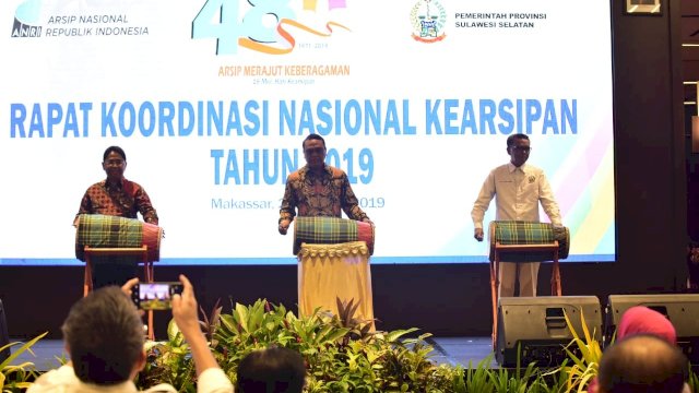 Pembukaan Rakornas di Hotel The Rindra Makassar, Kamis (25/04/2019).