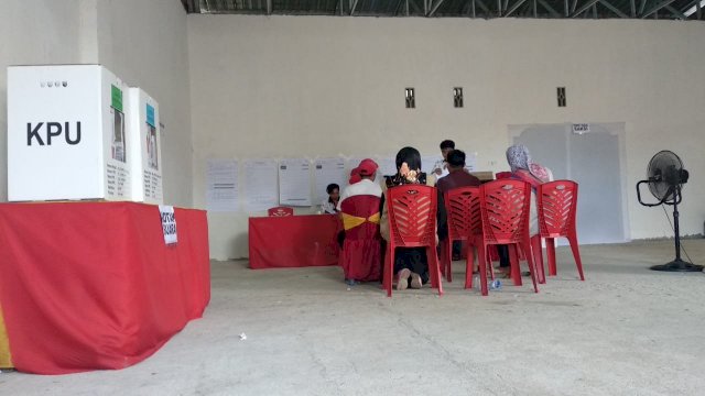 Proses PSU di TPS 9, Kelurahan Tibojong, Kecamatan Tanete Riattang Timur, Kabupaten Bone, Sabtu (27/04/2019).