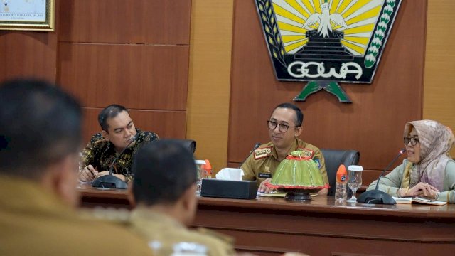 High Level Meeting Tim Pengendali Inflasi Daerah Kabupaten Gowa, di Baruga Karaeng Pattingalloang, Kantor Bupati Gowa, Selasa (30/04/2019).