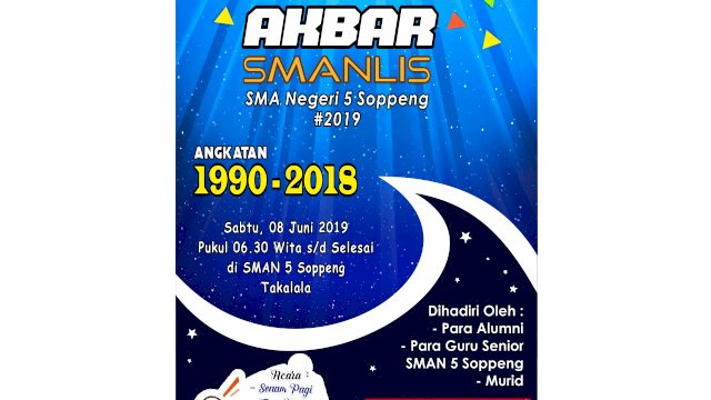 SMAN 5 Soppeng Akan Gelar Reuni Akbar Mulai Angkatan 1990 Hingga 2018