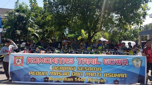 Komunitas Trail Gowa Salurkan Bantuan di 20 Masjid dan panti Asuhan