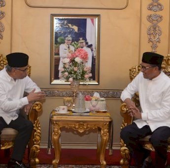 Gubernur Sulsel dan Ketua Masyarakat Ekonomi Syariah Bahas Kredit Tanpa Bunga