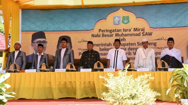 Peringatan Isra Mi'raj sekaligus Penamatan Santri Pondok Pesantren Yasrib Kabupaten Soppeng, Rabu (01/05/2019).