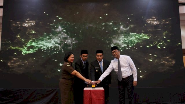 Launching sensus barang milik Pemkot Makassar, di Hotel Singgasana, Kamis (02/05/2019).