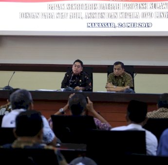 Gelar Rapat Perdana, Sekda Sulsel Kumpulkan 37 OPD, Ini yang Dibahas