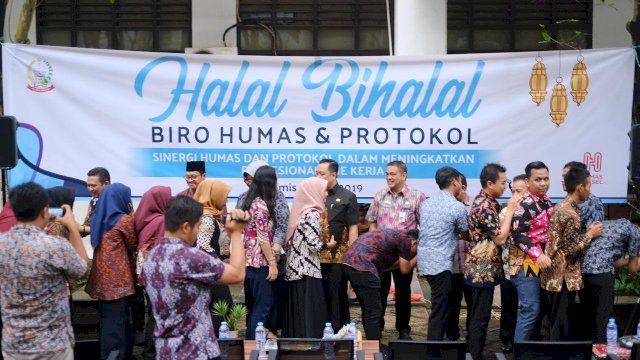 Buro Humas dan Protokol Pemprov Sulsel Pererat Sulaturahmi Dengan Halal Bi Halal