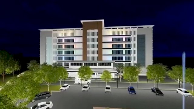 Gambar ilustrasi rancangan Rumah Sakit Regional dr. Hasri Ainun Habibie Kota Parepare.