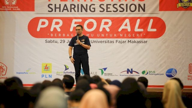 Perhumas Sharing Session di Universitas Fajar Makassar, Sabtu (29/06/2019).