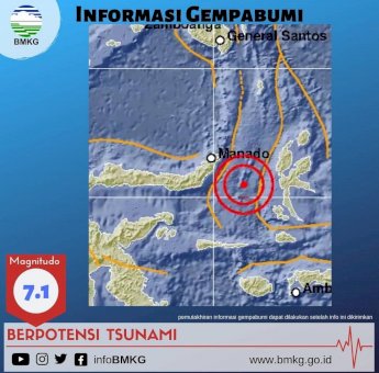 Gempa Bumi Landa Wilayah Sulut dan Malut, BMKG Keluarkan Peringatan Tsunami