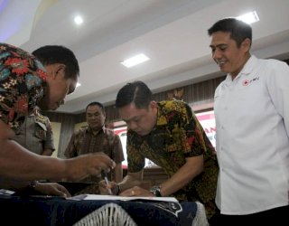 PMI Makassar dan APSI Sulsel Jalin Kerjasama Donor Darah