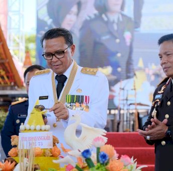 HUT Bhayangkara ke-73, Gubernur Sulsel Sampaikan 5 Harapan Presiden Jokowi