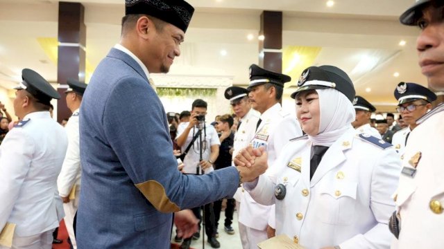 Pelantikan 21 Kepala Desa Periode 2019-2025 di Kabupaten Gowa.