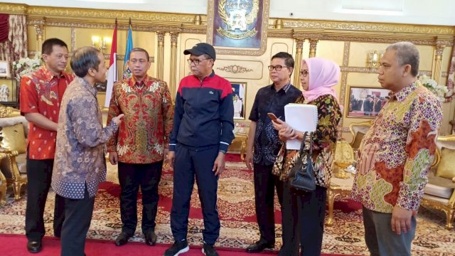 Direktur Utama Energi Equity Epic Sengkang Andi Ryianto, menemui Gubernur Sulsel Prof. Nurdin Abdullah.