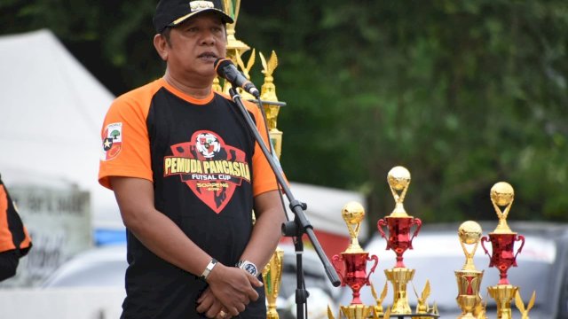 Bupati Soppeng Andi Kaswadi Razak, membuka event Futsal Pemuda Pancasila Cup 2019.