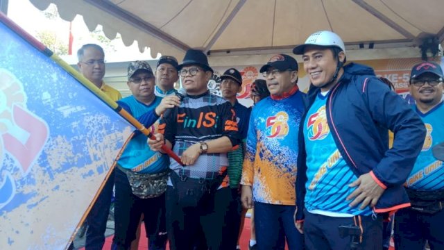 Pelepasan sepeda santai Dies Natalis Universitas Negeri Makassar (UNM) ke-58, Sabtu (27/07/2019).