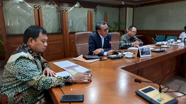 Gubernur Sulsel Prof. Nurdin Abdullah memaparkan Konsep Pembangunan di Sulsel sebagai lumbung pangan Nasional, di BPPT, Senin (29/07/2019).