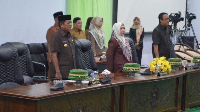 Rapat Paripurna DPRD Kabupaten Soppeng, Senin (05/08/2019).