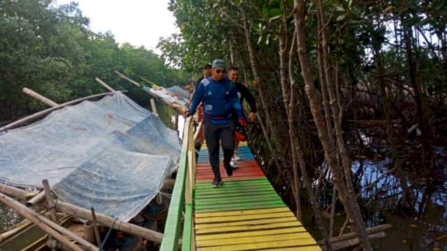 Penjabat Wali Kota Makassar Iqbal Suhaeb mengunjungi Kawasan Mangrove, di wilayah Lantebung, Kelurahan Bira, Kecamatan Tamalanrea, Sabtu (20/07/2019).