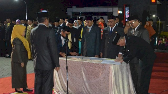 Pelantikan 666 pejabat Lingkup Pemerintah Kabupaten Soppeng, Kamis (01/08/2019).
