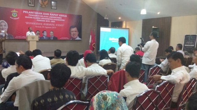 Pelantikan dan Rapat Kerja Pengurus Ikatan Alumni Unhas wilayah Jabotabek, Sabtu (03/08/2019).