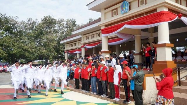 Pelepasan Ratusan Peserta Jerakjalan, di Lapangan Merdeka, Watampone, Kabupaten Bone, Sabtu (10/08/2019).