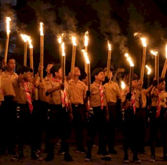 Pawai Obor Kobarkan Semangat Kemerdekaan Masyarakat Gowa