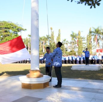 ASN Pemkab Gowa Peringati HUT Proklamasi Ke-74 RI