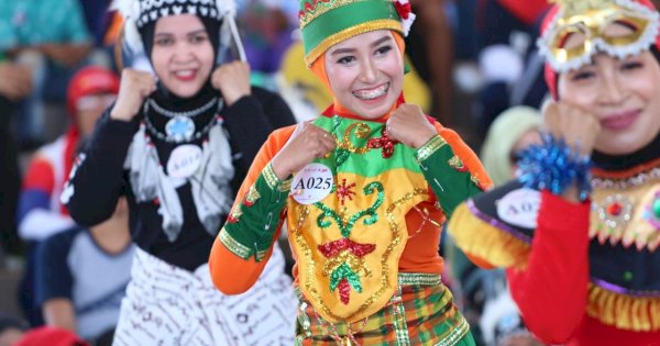 Ikuti Gebyar Lomba Poco-poco Se-Sulsel, Persit Yonzipur 8/SMG Raih Juara 2